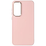 Avizar Coque pour Samsung Galaxy S23 FE Rigide Contour Caméra Métallisé Rose Poudré