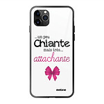 Evetane Coque en verre trempé iPhone 11 Pro Max Un peu chiante tres attachante