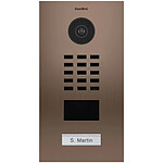 Doorbird - Portier vidéo IP avec lecteur de badge RFID - D2101BV Bronze - Encastré