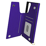 Avizar Coque Cordon Samsung Galaxy S21 Plus Multifonction avec Lanière violet