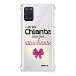 Evetane Coque Samsung Galaxy A21S anti-choc souple angles renforcés transparente Motif Un peu chiante tres attachante