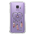 Evetane Coque Samsung Galaxy S9 anti-choc souple angles renforcés transparente Motif Attrape coeur