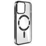 Swissten Coque MagSafe Transparente Contour Noir pour iPhone 15 Pro Max, Swissten Metallic