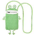 Avizar Sac Bandoulière pour Smartphone Finition Tissé Design Froggy  Vert