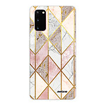 Evetane Coque Samsung Galaxy S20 360 intégrale transparente Motif Marbre Rose Losange Tendance