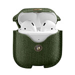 Twelve south Housse pour Airpods Antichoc Anti-rayures avec Clip AirSnap Twill Vert