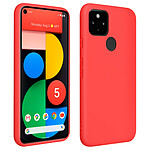 Avizar Coque Google Pixel 5 Silicone Semi-rigide Finition Soft Touch Rouge