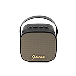 Guess Enceinte Bluetooth 5.3 Compacte 5W avec Sangle de Transport en Cuir Motif 4G Noir