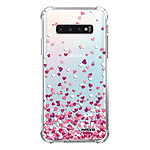 Evetane Coque Samsung Galaxy S10 Plus anti-choc souple angles renforcés transparente Motif Confettis De Coeur