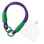 Avizar Bracelet pour téléphone Lanière courte Nylon Violet Foncé