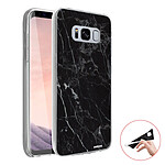 Evetane Coque Samsung Galaxy S8 360 intégrale transparente Motif Marbre noir Tendance