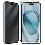 Force Glass Protège Écran Anti espion pour iPhone 15 Plus Incassable Flexible Noir Transparent