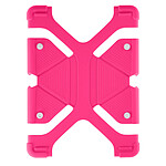 Avizar Coque pour tablette 8.9 à 12 pouces Universel Silicone Gel Bumper Fonction support  rose