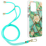 Avizar Coque Samsung Galaxy S20 Ultra Motif géométrique avec Cordon Amovible turquoise