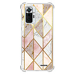 Evetane Coque Xiaomi Redmi Note 10 Pro anti-choc souple angles renforcés transparente Motif Marbre Rose Losange