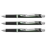 PENTEL Stylo roller Liquid Gel EnerGel Document, vert x 3