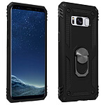 Avizar Coque Samsung Galaxy S8 Bi matière Rigide Souple Bague Support Vidéo noir