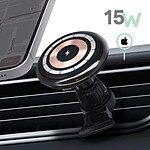 Support Voiture Magnétique avec Chargeur MagSafe 15W Grille d'aération Noir