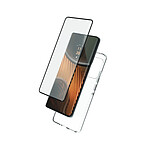 Myway Pack Protection pour Motorola Edge 50 Ultra Coque Souple et Verre Trempé 9H Transparent