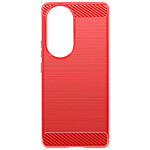 Avizar Coque pour Honor 90 Effet Carbone Silicone Flexible Antichoc  Rouge