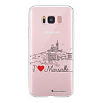 LaCoqueFrançaise Coque Samsung Galaxy S8 360 intégrale transparente Motif J'aime Marseille Tendance