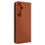 Avizar Housse pour Samsung Galaxy S24 Plus Cuir Véritable Porte-carte Marron Clair