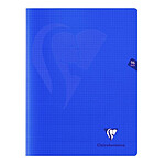 CLAIREFONTAINE Mimesys cahier piqué polypro 24x32cm 96p Q.5x5 Bleu marine