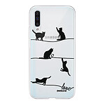 Evetane Coque Samsung Galaxy A70 360 intégrale transparente Motif Chat Lignes Tendance