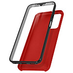 Avizar Coque pour Samsung Galaxy A13 Intégrale Arrière Rigide Transparent et Avant Souple  rouge