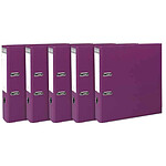 EXACOMPTA Pack de 5 classeurs à levier Premium, A4, 80 mm, fuchsia