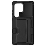 Avizar Coque pour Samsung S24 Ultra Antichoc Coins Renforcés Porte-carte Noir