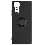 Avizar Coque silicone pour Xiaomi Redmi Note 11 et Note 11s soft touch avec bague support  Noir