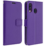 Avizar Housse Galaxy A40 Étui Portefeuille Rangements Cartes Fonction Support violet