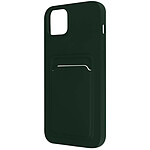 Avizar Coque pour iPhone 14 Plus Silicone Souple Porte-carte Fine Légère  vertfonce