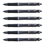 PILOT Stylo Bille ACROBALL Begreen pointe fine Noir x 6