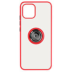 Avizar Coque pour Samsung Galaxy A03 Bi-matière Bague Métallique Support Vidéo  Rouge