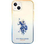 U.S Polo Coque pour iPhone 14 Double Horse Antichoc Bords Surélevés Bleu Nuit