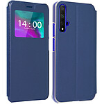 Avizar Housse Honor 20 / Huawei Nova 5T Étui Fenêtre Translucide Stand Vidéo bleu nuit