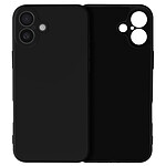 Avizar Coque pour iPhone 16 Soft Touch Mat Silicone Flexible Noir