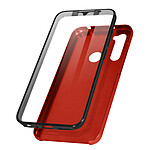 Avizar Coque Xiaomi Redmi Note 8 et Note 8 2021 Rigide et Avant Souple - rouge