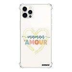 Evetane Coque iPhone 12/12 Pro Silicone antichocs Solides coins renforcés  transparente Motif Maman d'amour