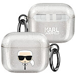 Karl Lagerfeld Coque pour AirPods 3 Antichoc Glitter Argent