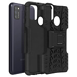 Avizar Coque Galaxy M21 / M31 / M30s Protection Bi-matière avec Béquille Support Noir