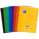 OXFORD Cahier duo agrafé 24X32 cm 96 pages grands carreaux coloris aléatoires