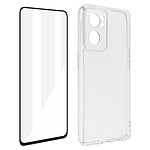 Avizar Coque pour OnePlus Nord CE 2 5G Silicone Souple et Film Verre Trempé 9H  noir