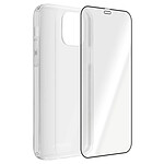 4smarts Coque pour iPhone 12 Pro Max Souple et Film Écran Verre Trempé 9H  Noir