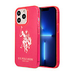 U.S Polo Coque pour iPhone 13 Pro Max Élégante Collection Big Horse Rose