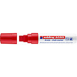 EDDING Marqueur Craie Liquide 4090 Verre Fenêtre Ardoise Rouge Pointe Biseautée 4-15 mm