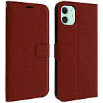 Avizar Housse Apple iPhone 11 Étui Porte carte Support Vidéo Vintage Marron