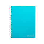 LIDERPAPEL Cahier spirale Jolly A4 280p 75g quadrillé 5x5mm microperforé 4 trous - Bleu Ciel